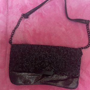 ♥ Vintage Vera Wang Claire Sequin Clutch w/Detachable Chain;Magnet Closure ♥
